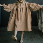 Girls' Ramie Cotton Dress Nordic Style - Cindi Book