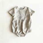 Cotton Newborn Conjoined Clothes Solid Color Short Sleeve - Cindi Book