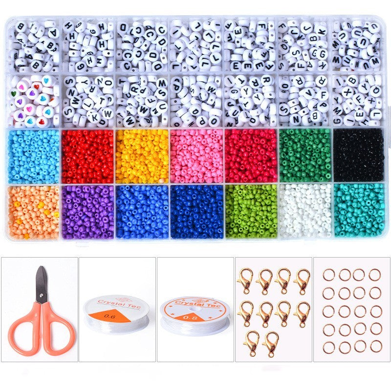 28 Grids 3mm Glass Rice Beads DIY Beaded Bracelet Material - Cindi Book