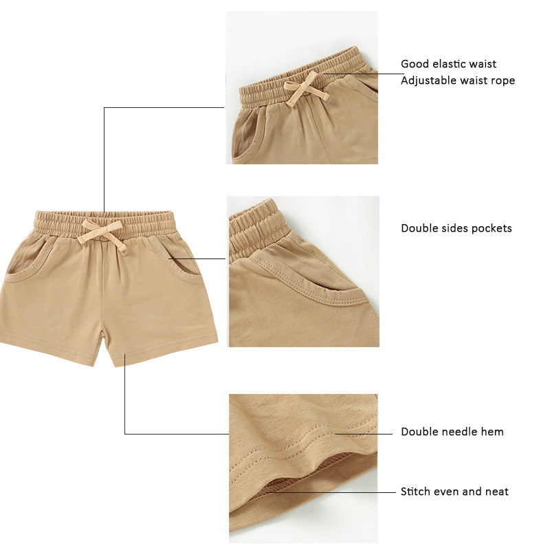 Children's Short Sleeve Baby Organic Cotton Shorts Set