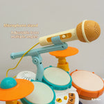 Children's Simulation Jazz Drum Kit Early Education Music Toys - Cindi Book