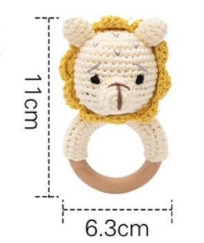 Baby Rattle Hand Woven Cartoon Animal Bracelet Newborn Soothing Doll - Cindi Book