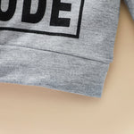 Boys Polyester Letter Grey Sweatshirt Top - Cindi Book