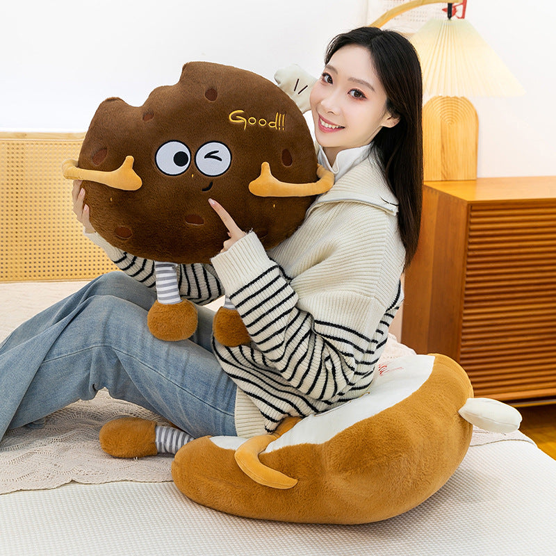 Large Waist Cushion Nap Pillow A Plush Toast Toy - Cindi Book