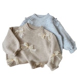 Girl's Sweater Fashion Children's Bow Knitwear - Cindi Book