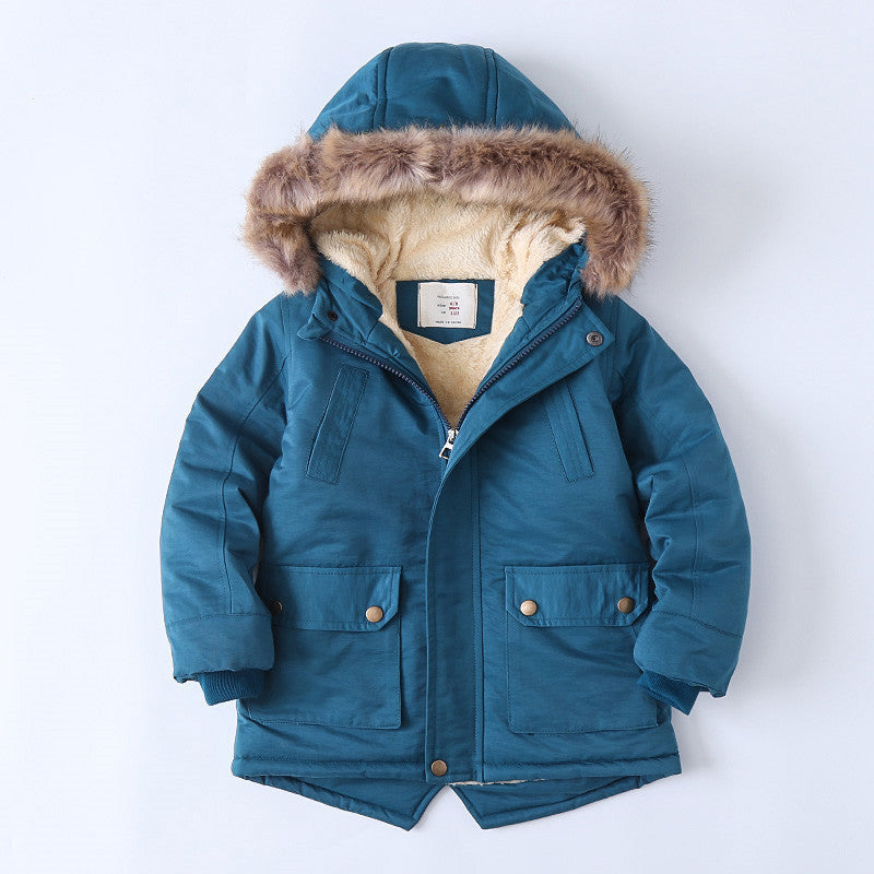 Fleece-lined Thickened Boys Cotton-padded Cotton Wadded Jacket - Cindi Book