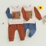 Sweatshirt And Sweatpants Suit Letter Printing - Cindi Book