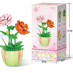 Building Block Puzzle Toy Eternal Flower Potted Mini Succulent Potted Plant - Cindi Book