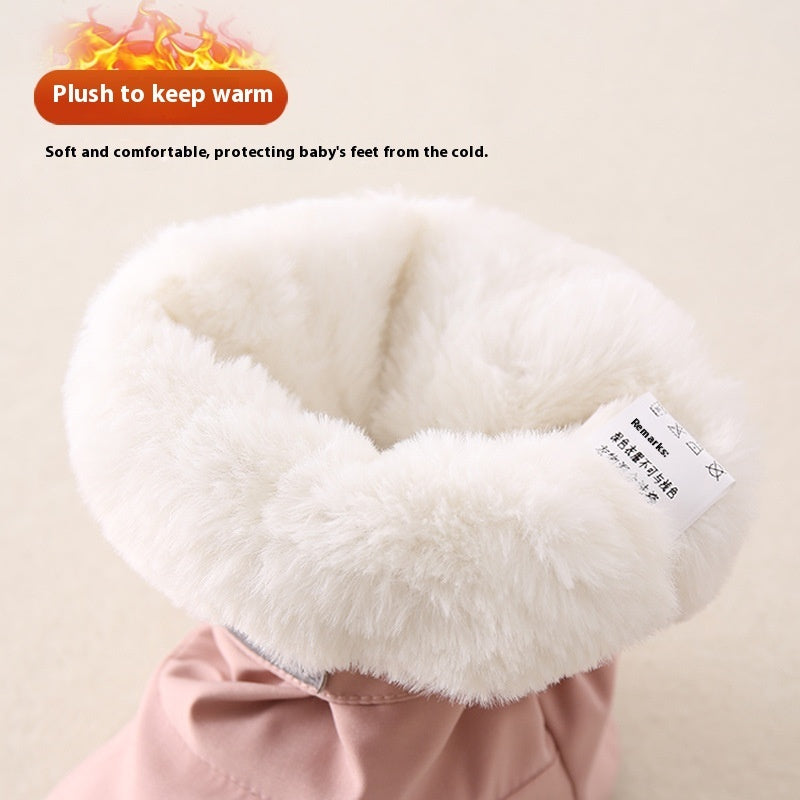 Children's Waterproof Cotton Shoes Cross-border European And American Winter Baby And Infant Ankle Sock Two-in-one Velvet Shoes Children's Shoes - Cindi Book