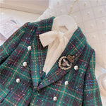 Girls' Classic Style Children's Preppy Style Two-piece Suit - Cindi Book