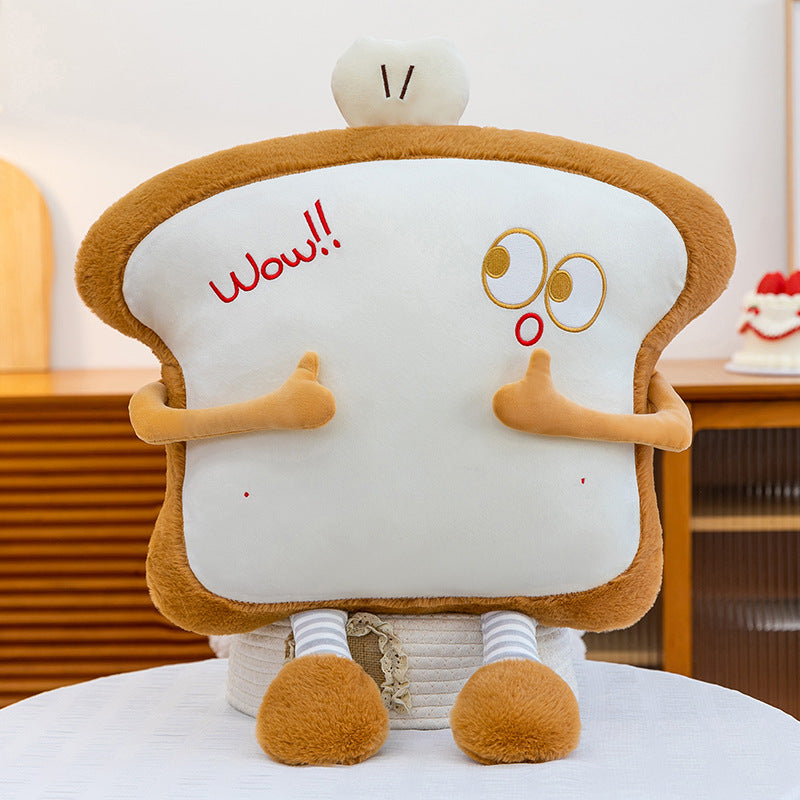 Large Waist Cushion Nap Pillow A Plush Toast Toy - Cindi Book