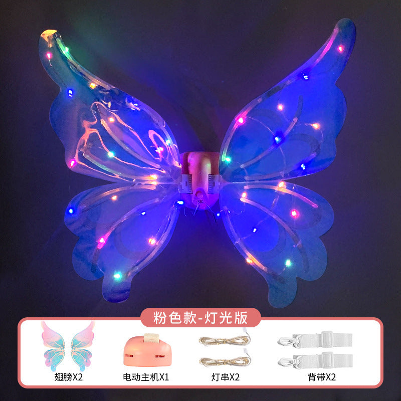 Light-emitting Children's Electric Butterfly Wings Back Decoration Angel Little Fairy Toy - Cindi Book