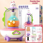 Electric Mini Finger-Powered Pottery Wheel Kit Handmade Set With No-Bake Clay Toys - Cindi Book