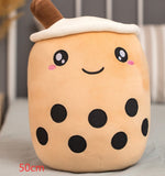Cute Fruit Drink Plush Stuffed Soft Strawberry Milk Tea Plush Boba Tea Cup Toy Bubble Tea Pillow Cushion Kids Gift - Cindi Book