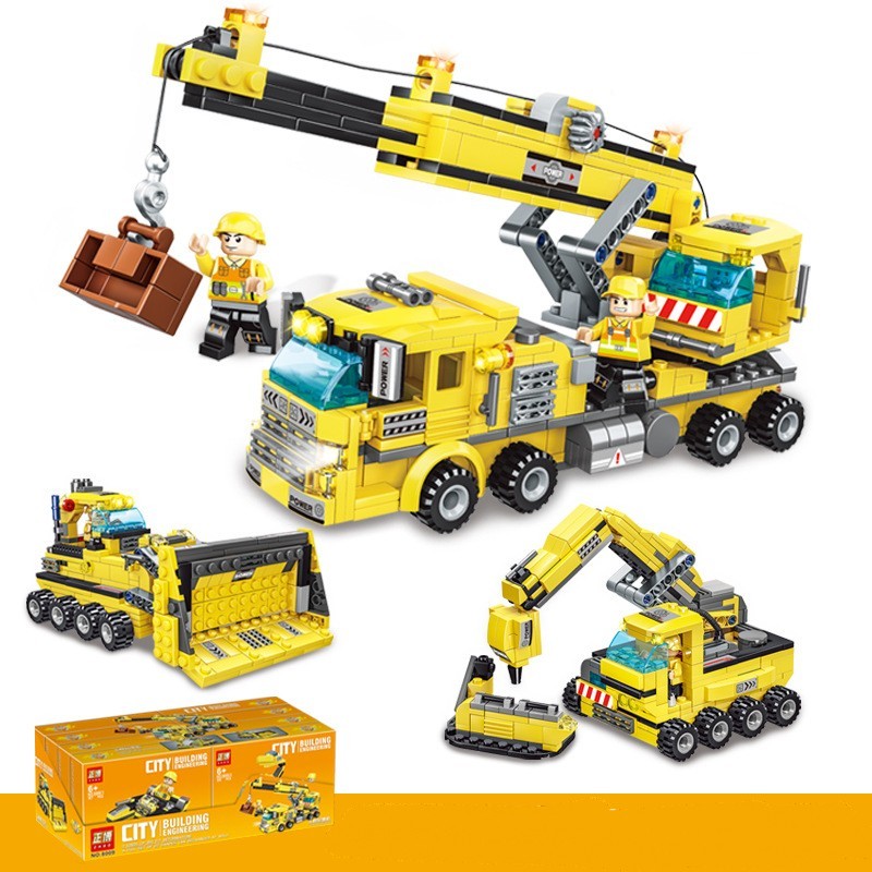 Construction Vehicle Assembly Building Block Toy Car Set - Cindi Book