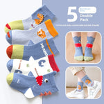 Autumn And Winter Cartoon Dinosaur Mid-calf Cotton Warm Sports Boys' Socks - Cindi Book