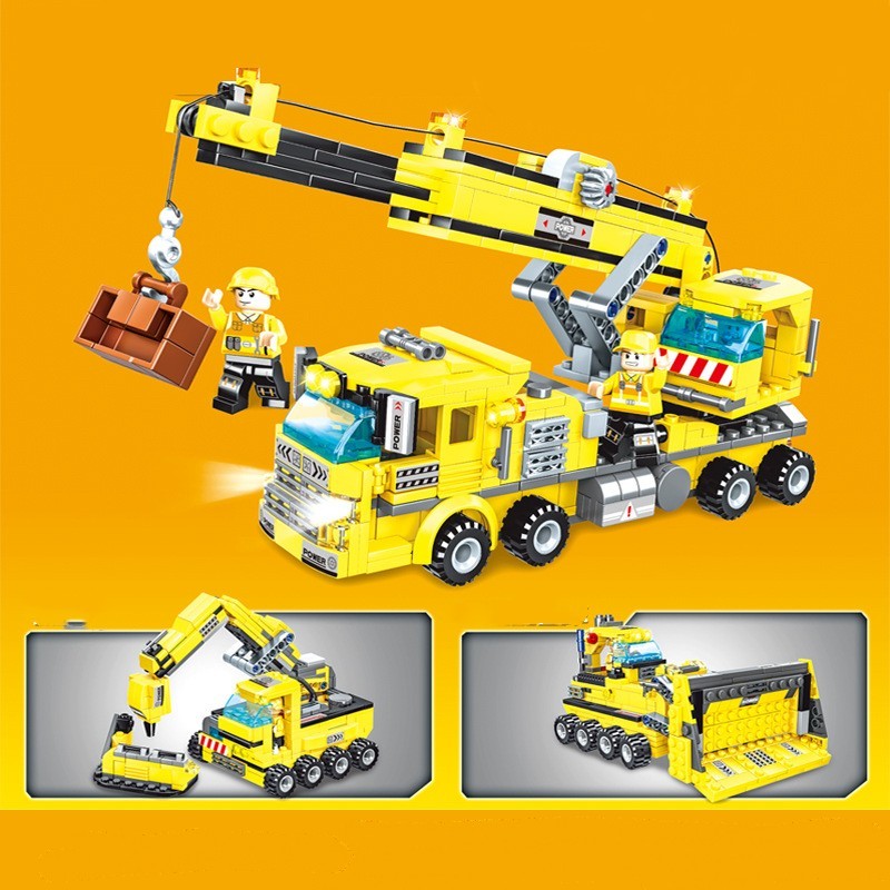 Construction Vehicle Assembly Building Block Toy Car Set - Cindi Book