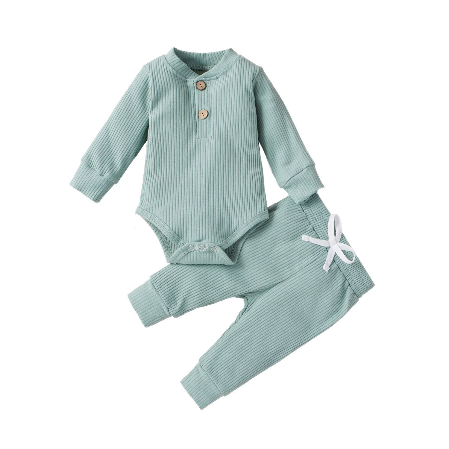 Boys And Girls Stand-up Collar Jumpsuit Long-sleeved Romper Trousers Two-piece Set - Cindi Book