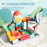 Aerospace Orbital 71 Large Particle Children's Slide Assembled Building Blocks - Cindi Book