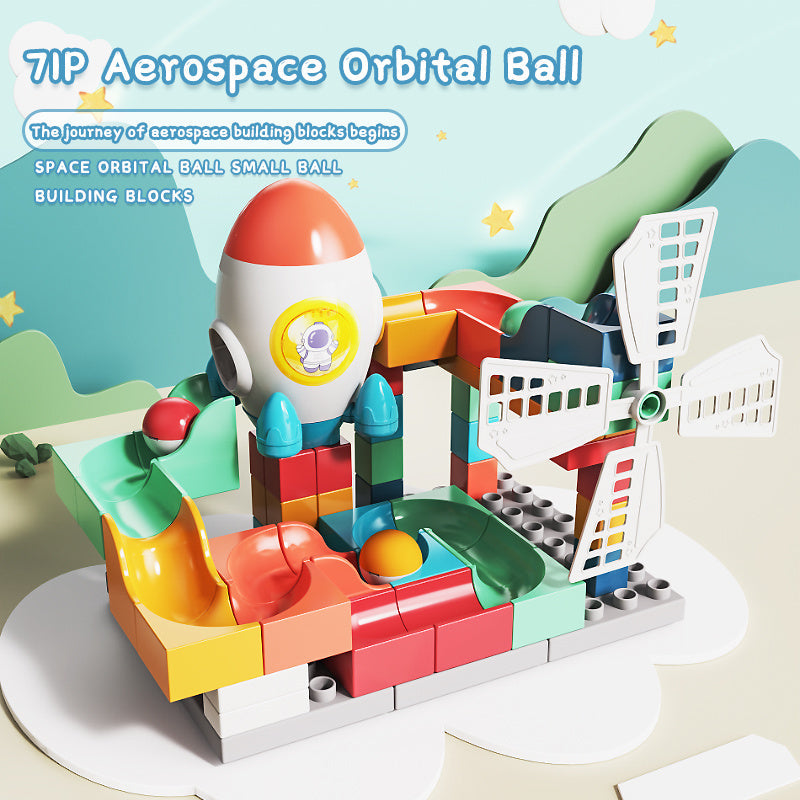 Aerospace Orbital 71 Large Particle Children's Slide Assembled Building Blocks - Cindi Book