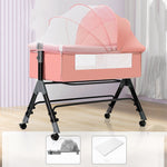 Baby Splicing Portable Multifunctional Mobile Folding Cradle Bed - Cindi Book