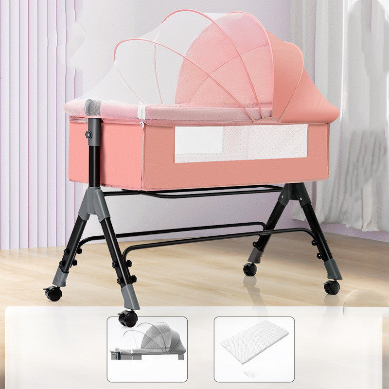 Baby Splicing Portable Multifunctional Mobile Folding Cradle Bed - Cindi Book