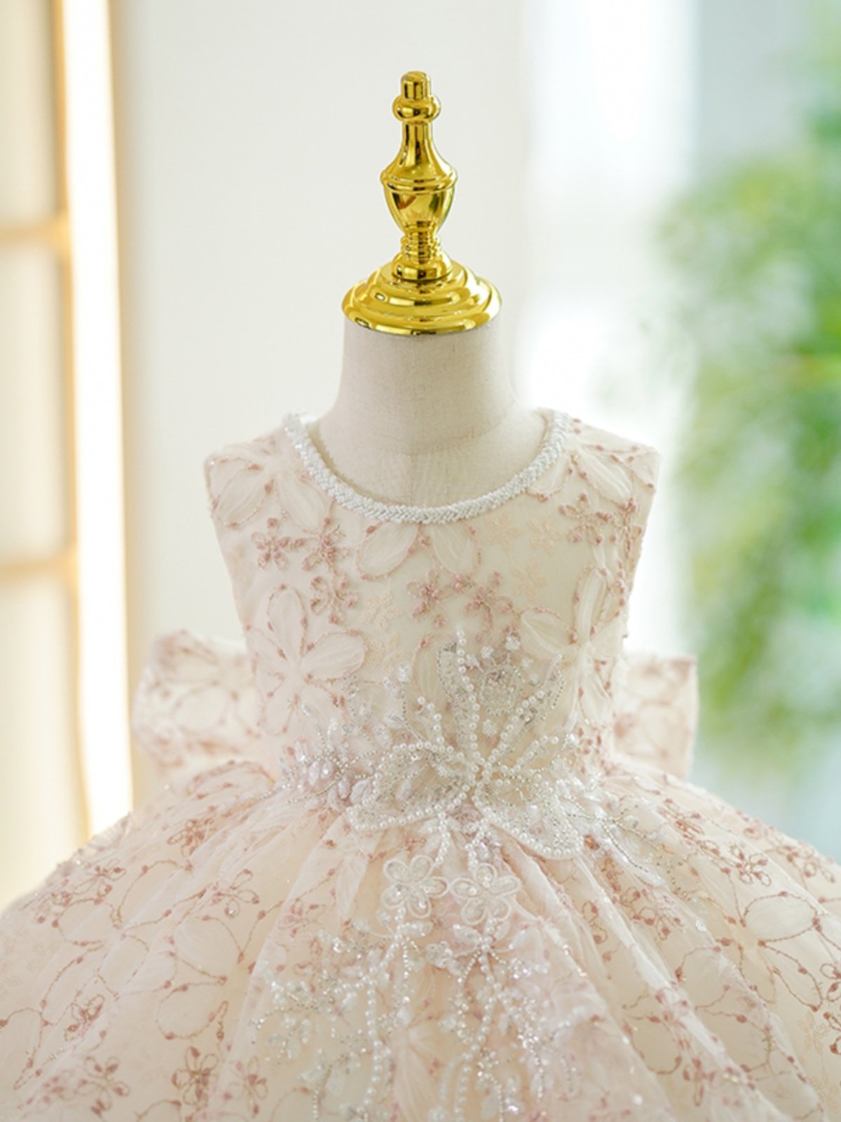 Champagne-colored High-end Piano-style Tutu Performance Outfit - Cindi Book