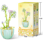 Building Block Puzzle Toy Eternal Flower Potted Mini Succulent Potted Plant - Cindi Book