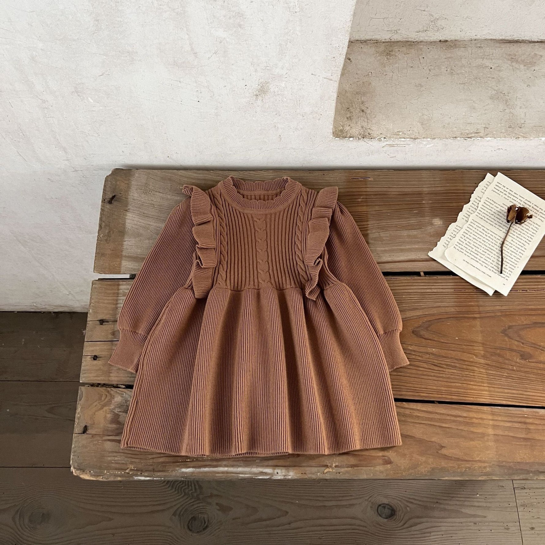 Cotton Wool Woven Autumn And Winter Thermal Dress - Cindi Book