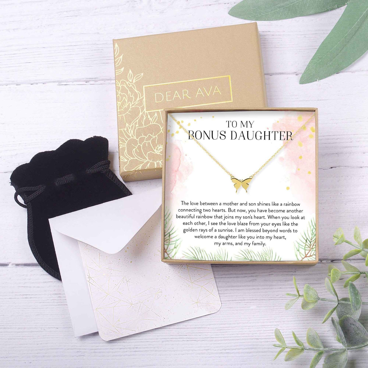 Daughter-In-Law Butterfly Pendant Necklace