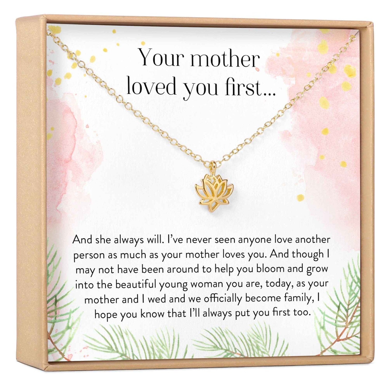 Daughter of the Bride Lotus Necklace
