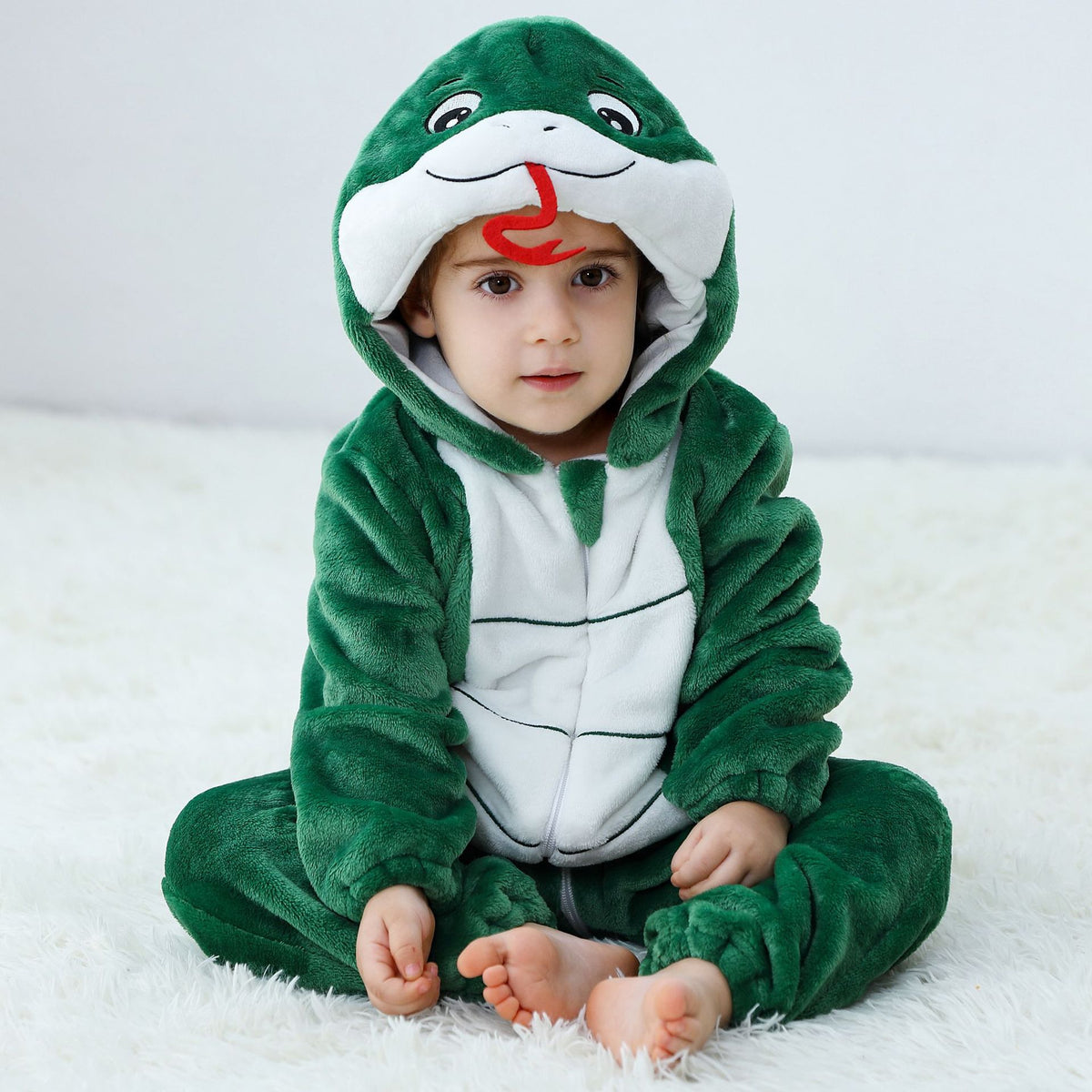 Flannel Animal Onesie For Kids - Cindi Book