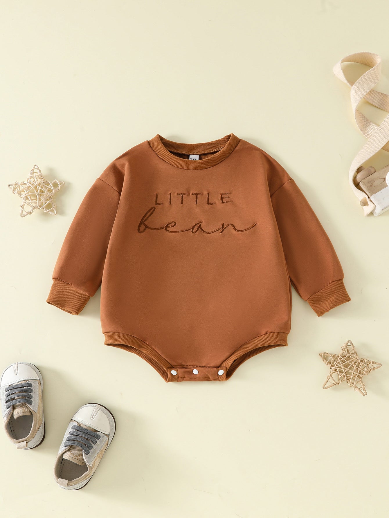 Children Alphabet Embroidery Long-sleeve Jumpsuit - Cindi Book