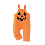 Halloween New Baby Pumpkin Grimace Embroidered Corduroy Suspender Pants - Cindi Book
