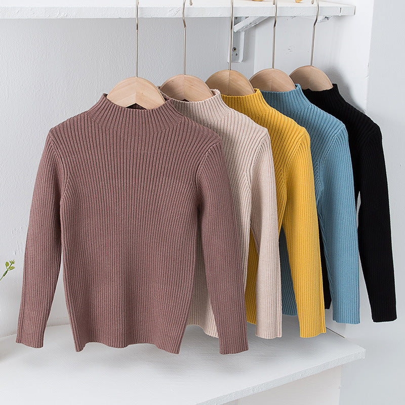 Children's Mock Neck Sweater Knitwear Top - Cindi Book