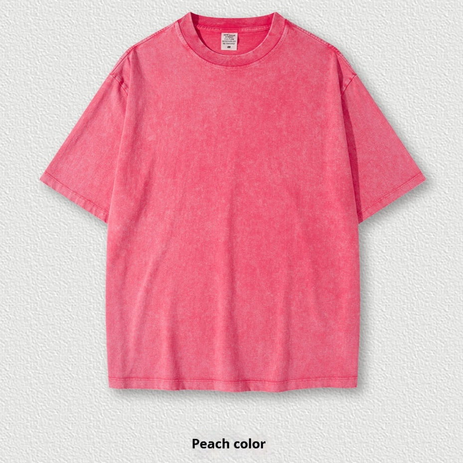 Washed Round Neck Short Sleeve Batik Children's T-shirt - Cindi Book