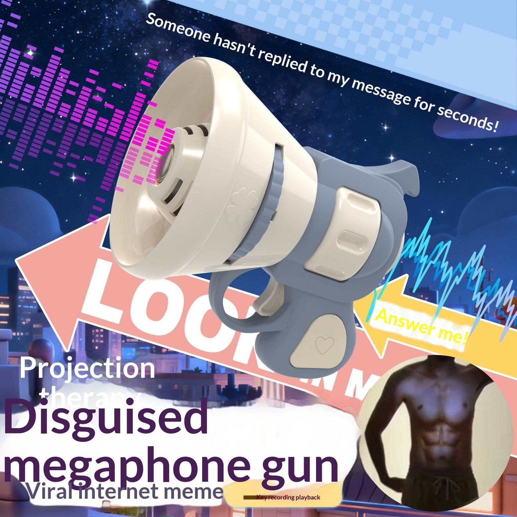 Prank Voice Toy A Disguise-changing Projection Speaker Gun - Cindi Book