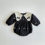 Autumn Clothes Baby's Gown Doll Collar Lace Embroidery - Cindi Book