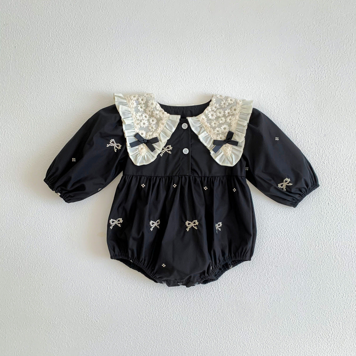 Autumn Clothes Baby's Gown Doll Collar Lace Embroidery - Cindi Book