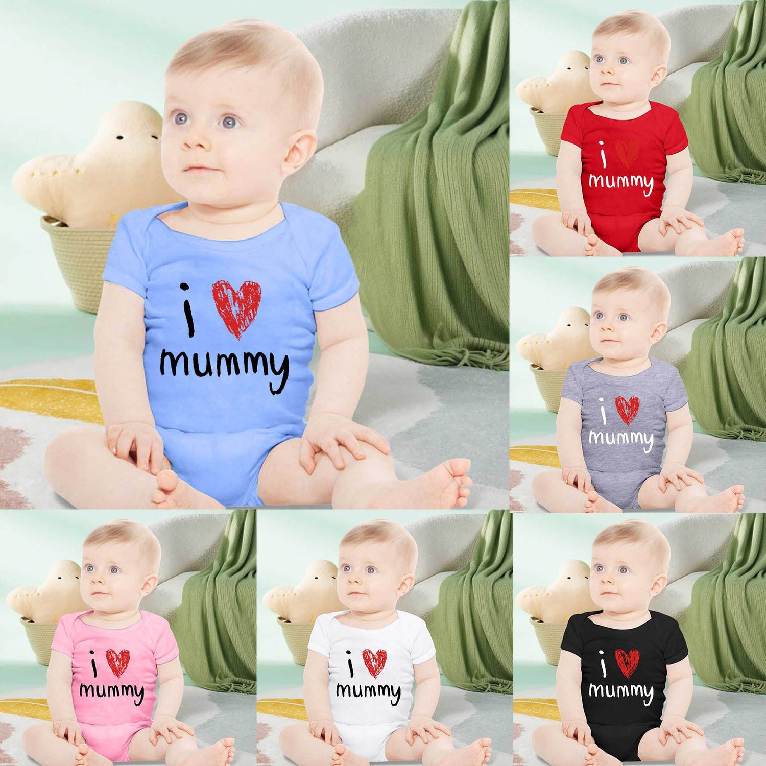 English Letter Printed Cotton Baby Romper - Cindi Book