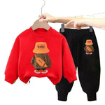 Boys Spring New Children's Autumn Leisure Sports Sweater Medium And Small Two-piece Suit Fashion - Cindi Book
