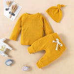 Knitted Baby Children's New Solid Color Knitted Hat Suit - Cindi Book