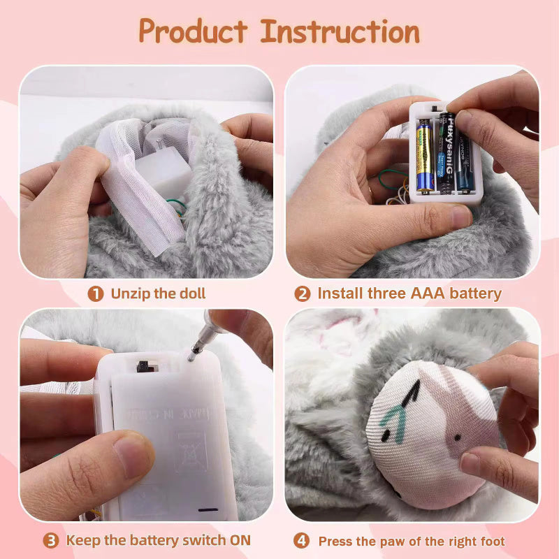 Breathing Rabbit Soothing Sensory Plush Toy With Relieve Anxiety Bunny Comforter Breathes For Newborn Conciliate Baby - Cindi Book