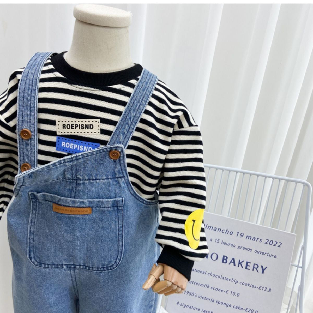 Children's Popular Denim Simple Suspender Pants - Cindi Book