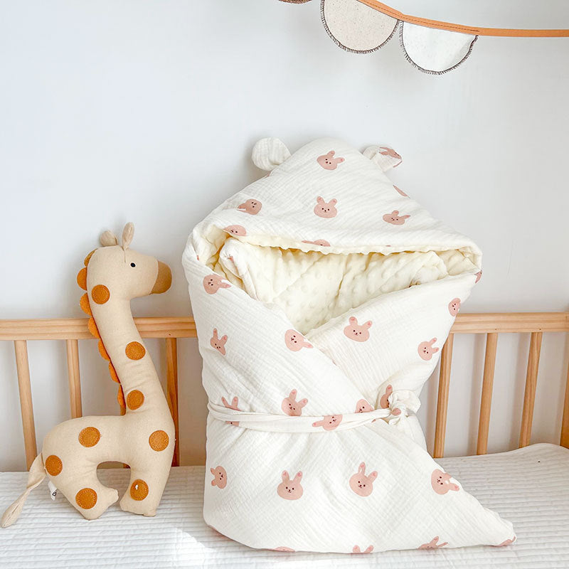 Autumn and Winter Thickened Baby Cotton Wrinkled Beanie Velvet Quilt