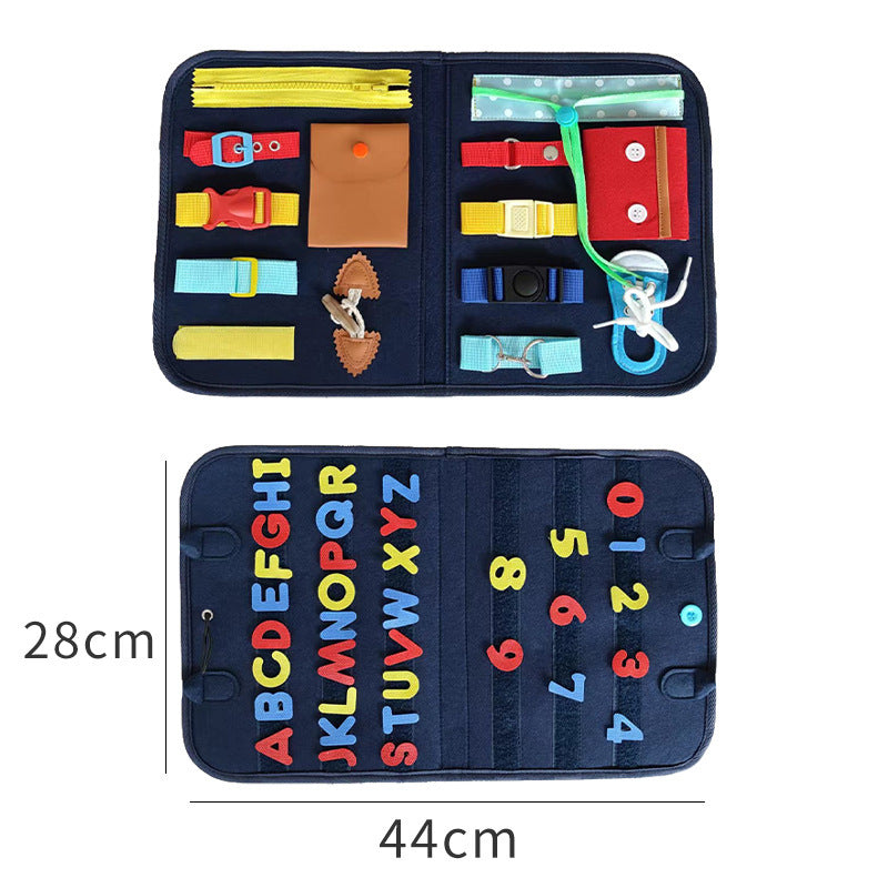 New Busy Book Children's Busy Board Dressing And Buttoning Learning Baby Early Education Preschool Sensory Learning Toy - Cindi Book