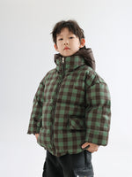 Children's Winter Warm Coat Two-sided Wear Thick Checks Tide - Cindi Book