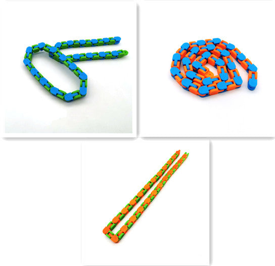 Funny Fidget Chain Anti Stress Toy for Adult Bike Chain Fidget Bracelet Puzzle Educational Toys - Cindi Book