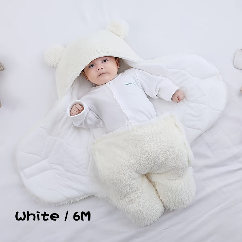 Winter Baby Sleeping Bag Bear Nap Printed Sleeping Bag, Suitable For Babies Aged 0-10 Months, Soft Nap Mat With Removable Pillow - Cindi Book