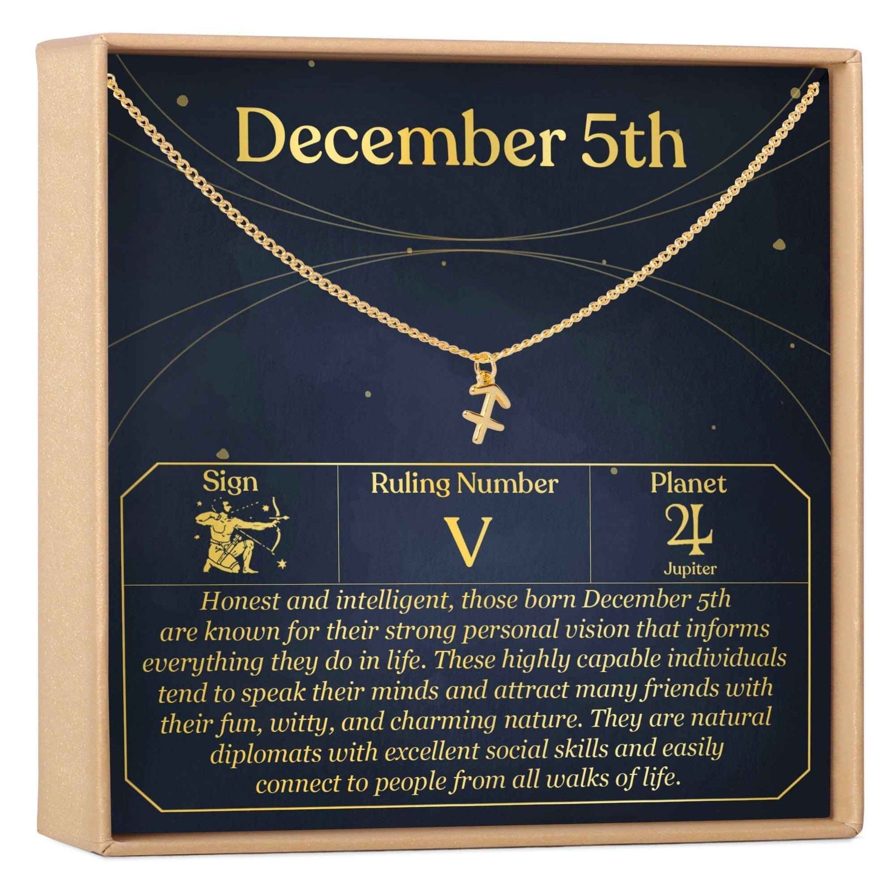 December 5th Sagittarius Necklace